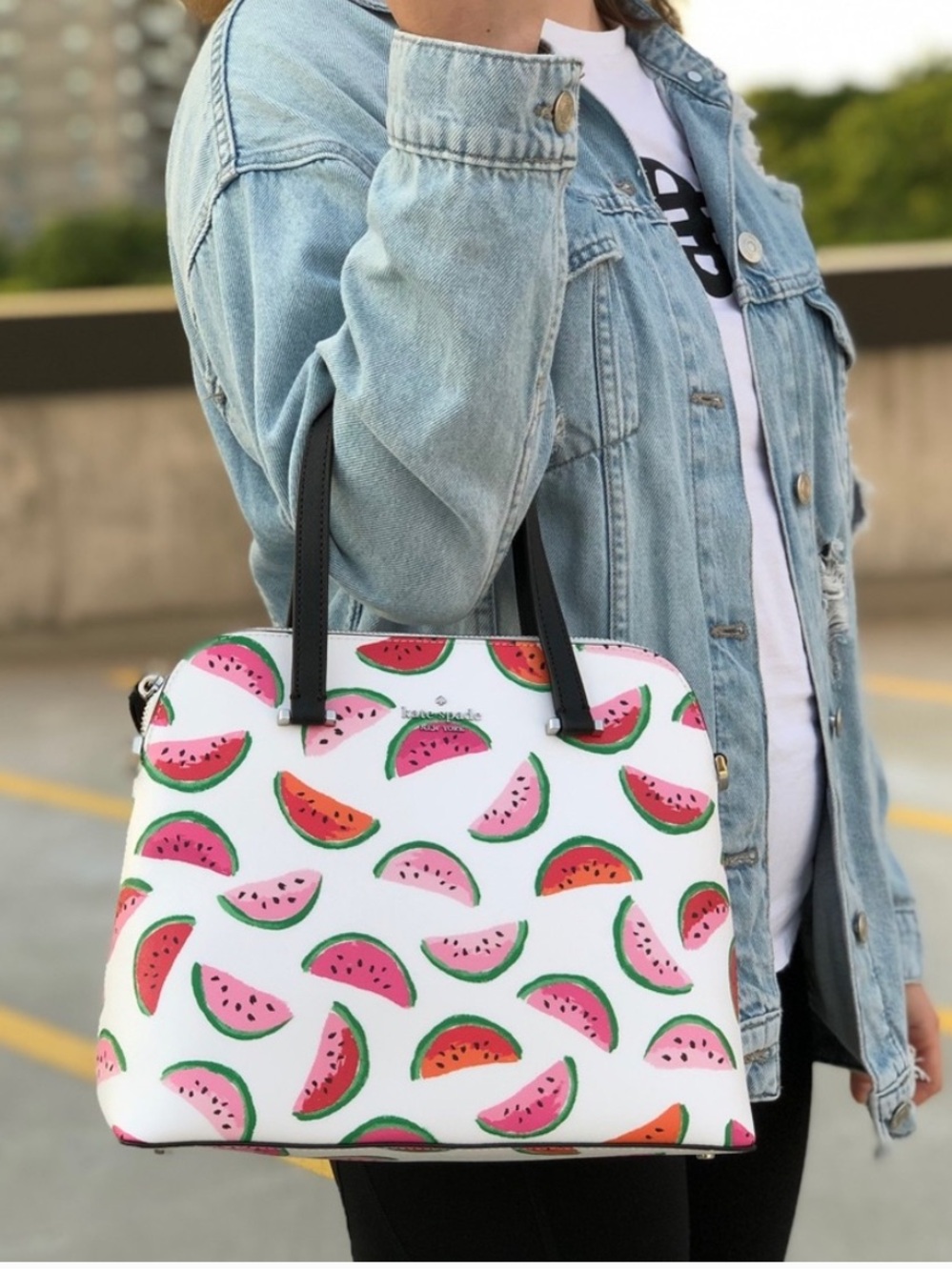 kate spade Maise Medium Dome Satchel Watermelon Print